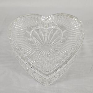 Heart-Shaped Glass Trinket Box